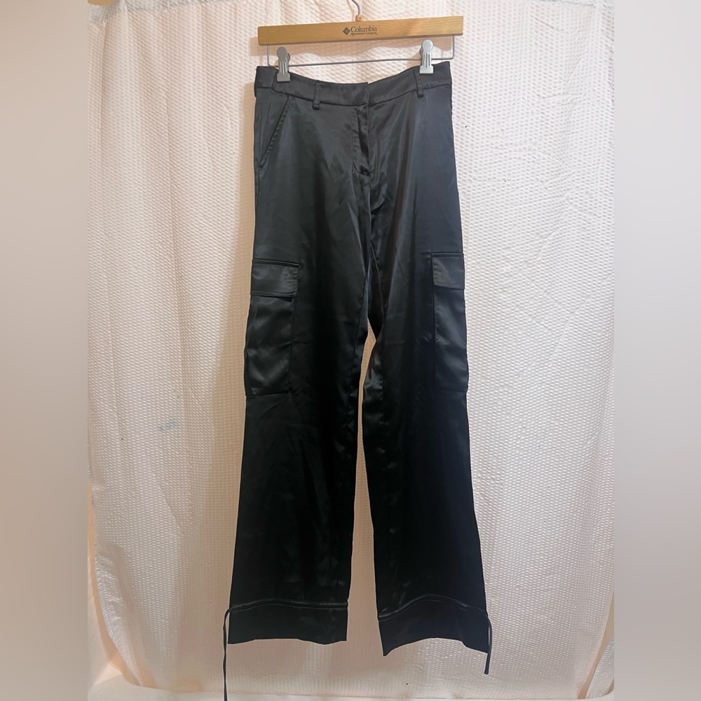 Satin cargo pants